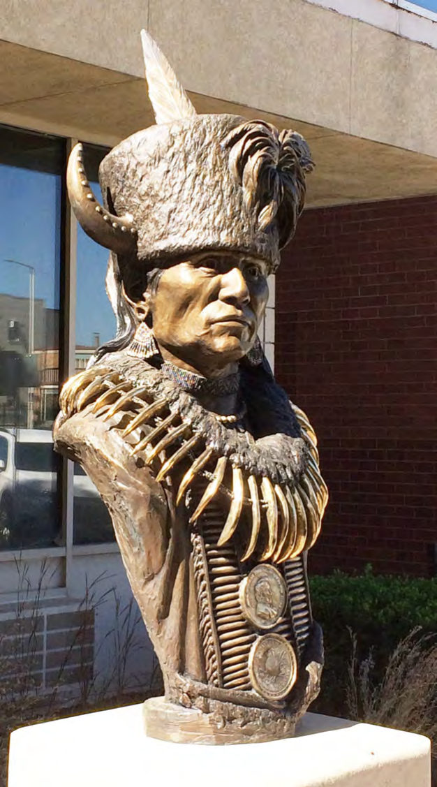 Ben Victor sculpted the bust of Standing Bear