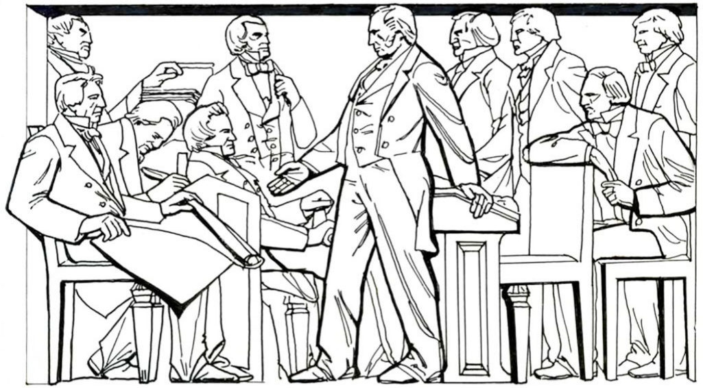 The last three panels, two on the east