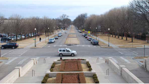 11. Turn and look south down the street