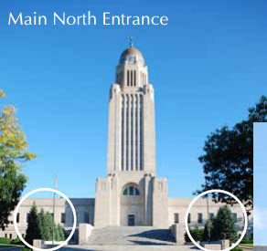 12. Move south down the stairs and to public sidewalk