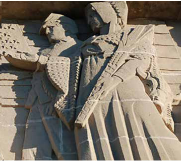 On the outside of the Capitol, sculptor Lee